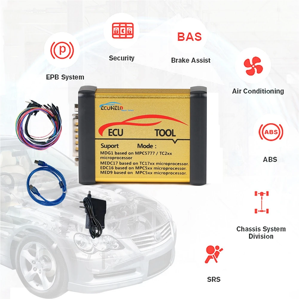 ECUHELP ECU Tool V2.0 read & write scanner Support for Bosch MEDC17/MDG1/EDC16&for VAG/for VOLVO MED9 detects ecu memory