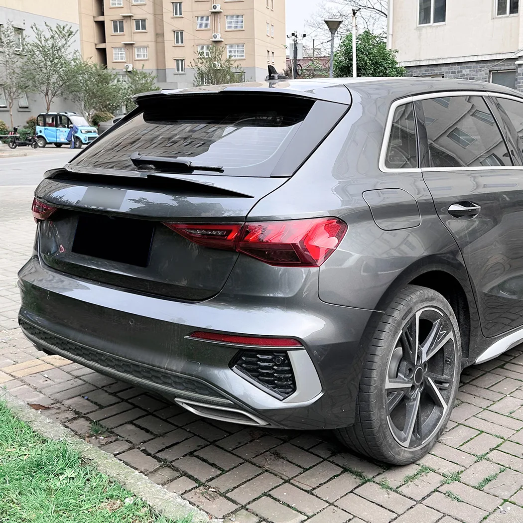 Suitable for Audi A3 8Y Sportback 2021 + Blade Tail Center Spoiler Exterior Modification