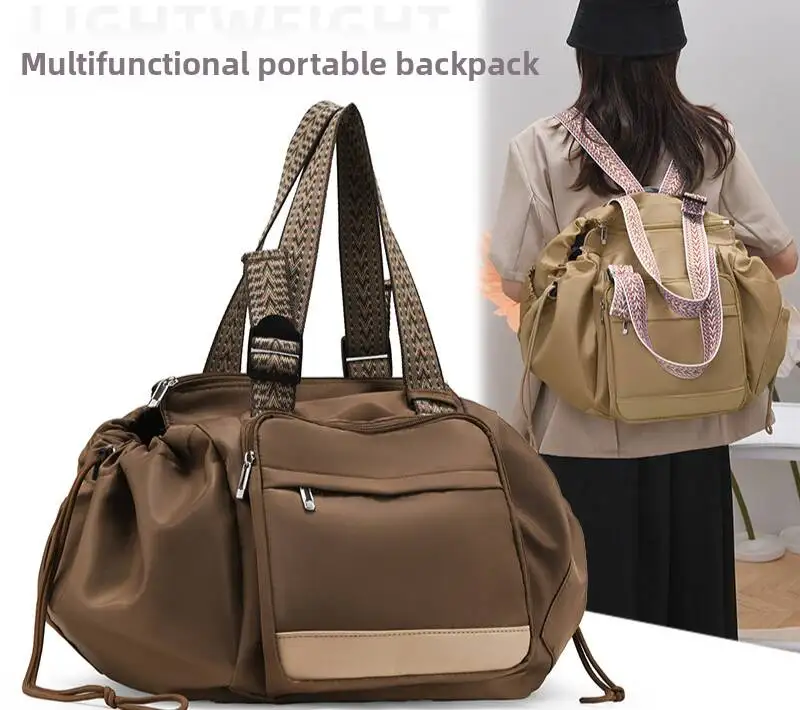 Bolsa de Maternidade Dobrável de Grande Capacidade para Viagem, Multi-Funcional, Portátil, Mochila de Mão, Estilo Urbano Minimalista