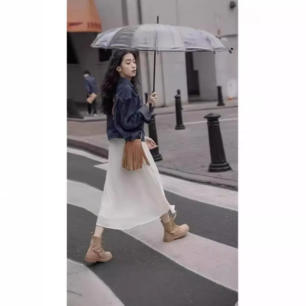 

Women's Hong Kong-Style Denim Blue Short Coat Casual Loose Top Korean-style Spring Autumn New Ins Fashion