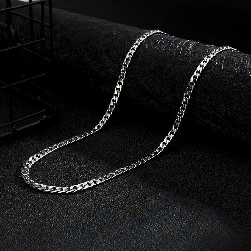 EDC Men\'s Titanium Steel Chain Necklace Fashion Punk Jewelry Byzantine Boy Gadgets Cuba Style Stylish Cool Women Girl Gifts