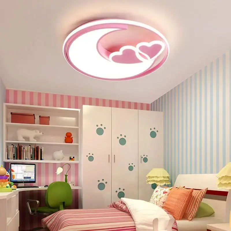 Heart Shape Ceiling Lights For Girls Room Kids Bedroom Light Ceiling Baby Room Girl Lamp Child Room Ceiling Light Princess Lamp