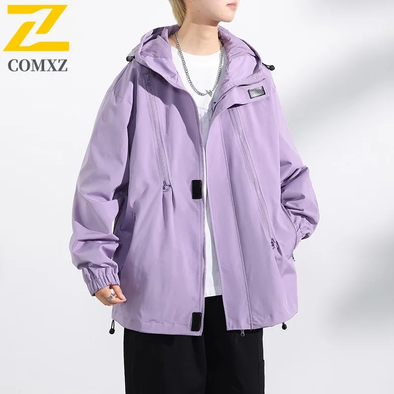 سترة EiAO الرجالية المقاومة للماء والرياح التكتيكية - معطف المشي لمسافات طويلة في الهواء الطلق للتخييم والصيد على طراز ملابس الشارع الحضرية سترة ساخنة #3