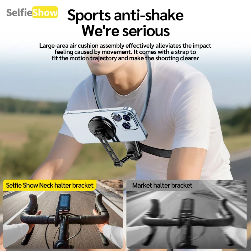 SCS-NH003 Supporto per cellulare magnetico con montaggio al collo Supporto per telefono sospeso Staffa sospesa per iPhone HUAWEI XIAOMI Accessori per telefono