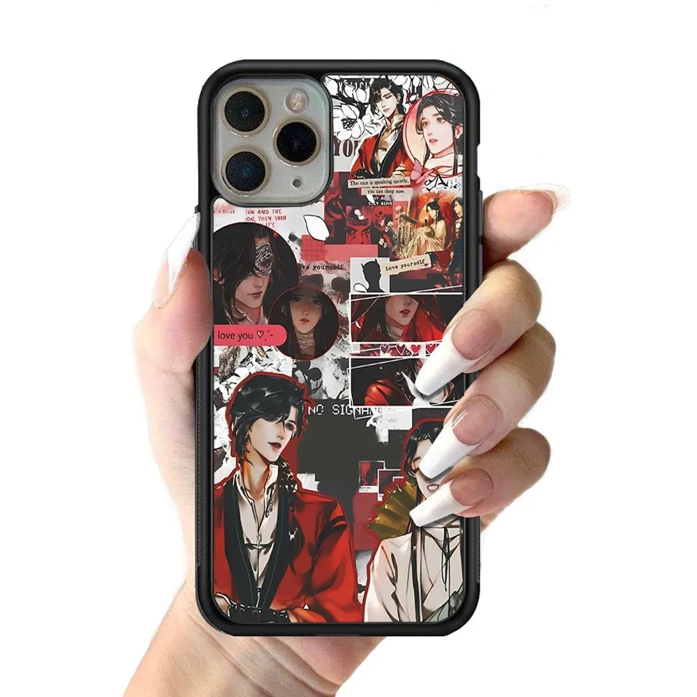 Aesthetic Chinese style Tian Guan Ci Fu Phone Case Silicone PC+TPU Case For iPhone 14 11 12 13 Pro 8 7 6 Plus X XR Hard Fundas