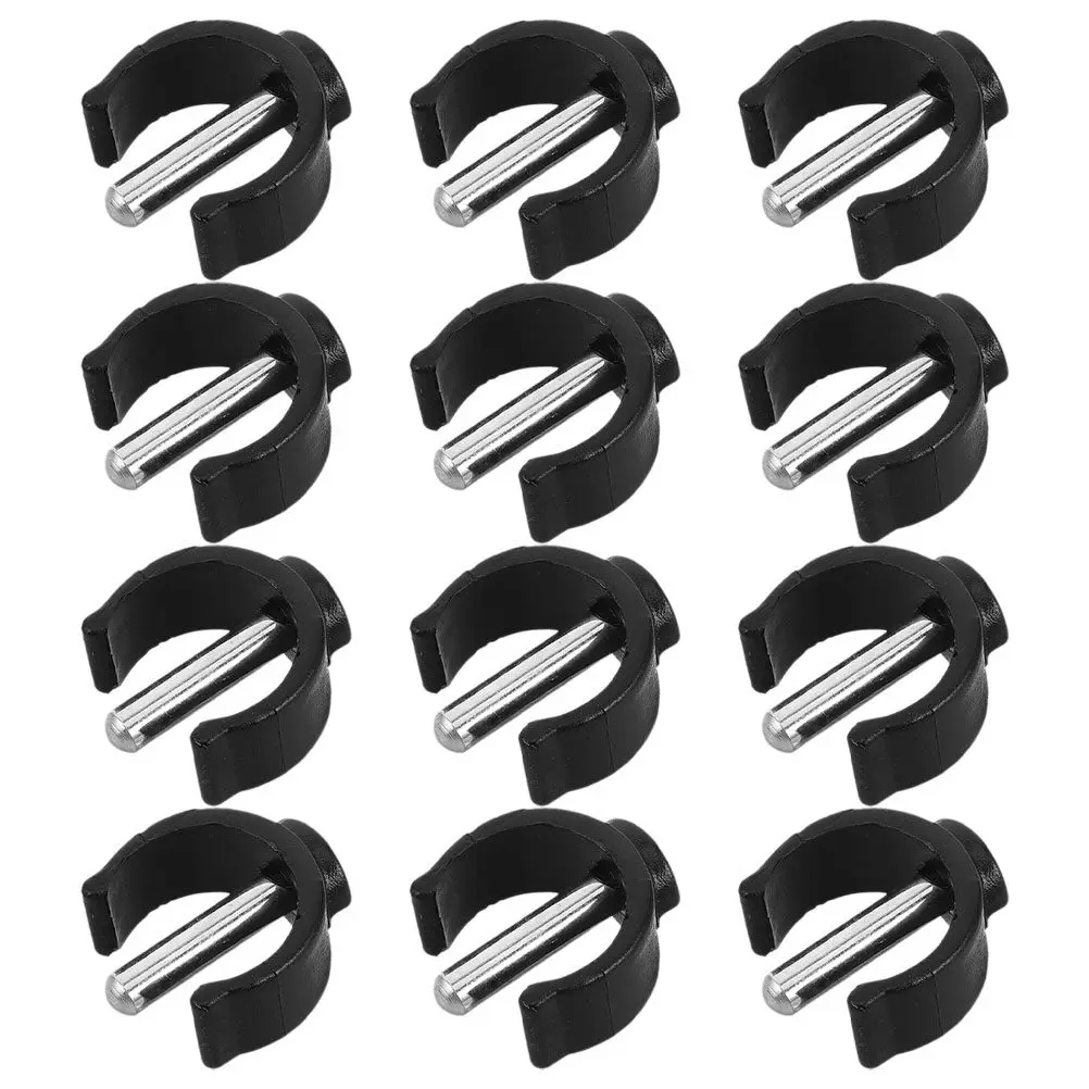12Pcs C Clamp for Cane Walker C Clip Replacement Parts Strong Clamping Force Wear Resistant Tube Clamp Walking Stick Pin Locks