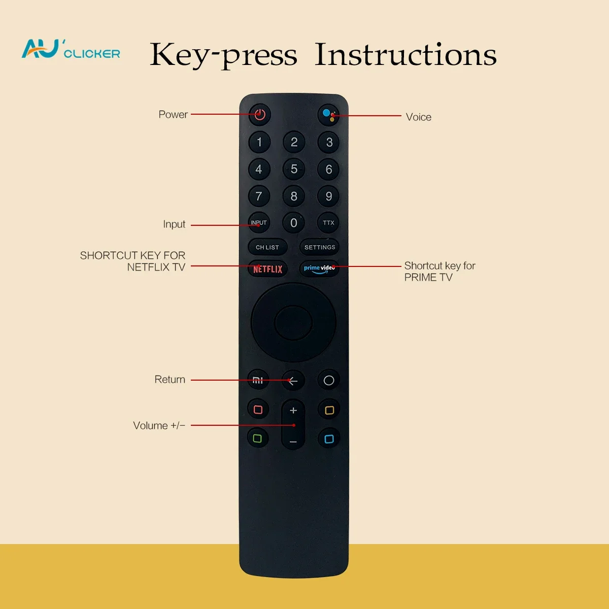 XMRM-010 replacement smart voice remote control for Xiaomi TV 4S L55MS-5A suitable for Xiaomi Android Smart TV L65M5-5ASP