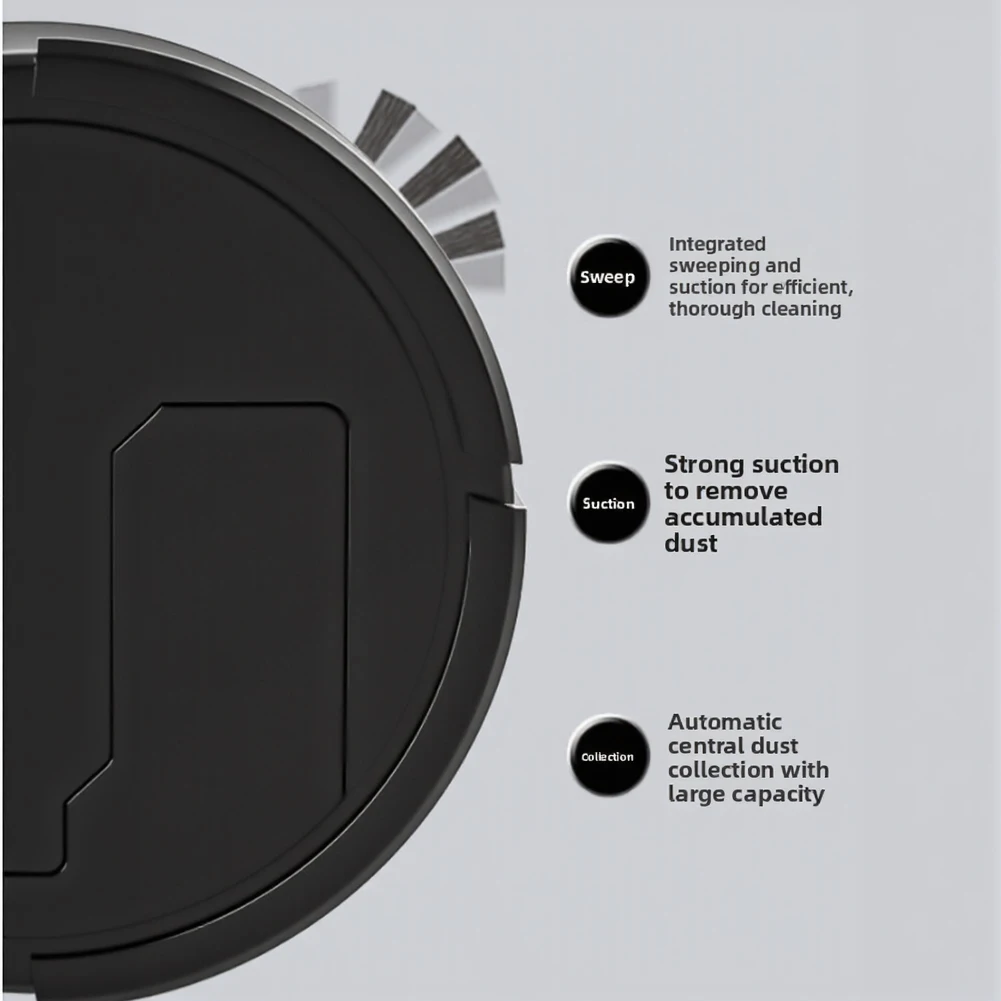 Home Cleaning White black 3-in-1 Robot Vacuum Sweeping And Wet Mopping Powerful Suction Multiple Cleaning Modes