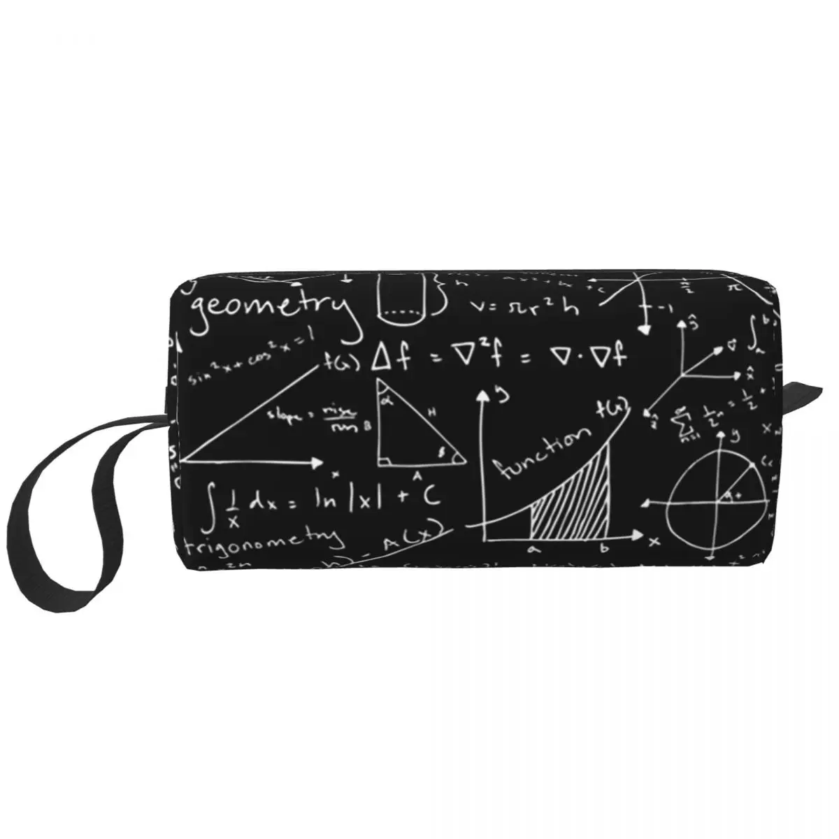Math Lessons Makeup Bag Cosmetic Organizer Storage Dopp Kit Toiletry Cosmetic Bag for Women Beauty Travel Pencil Case