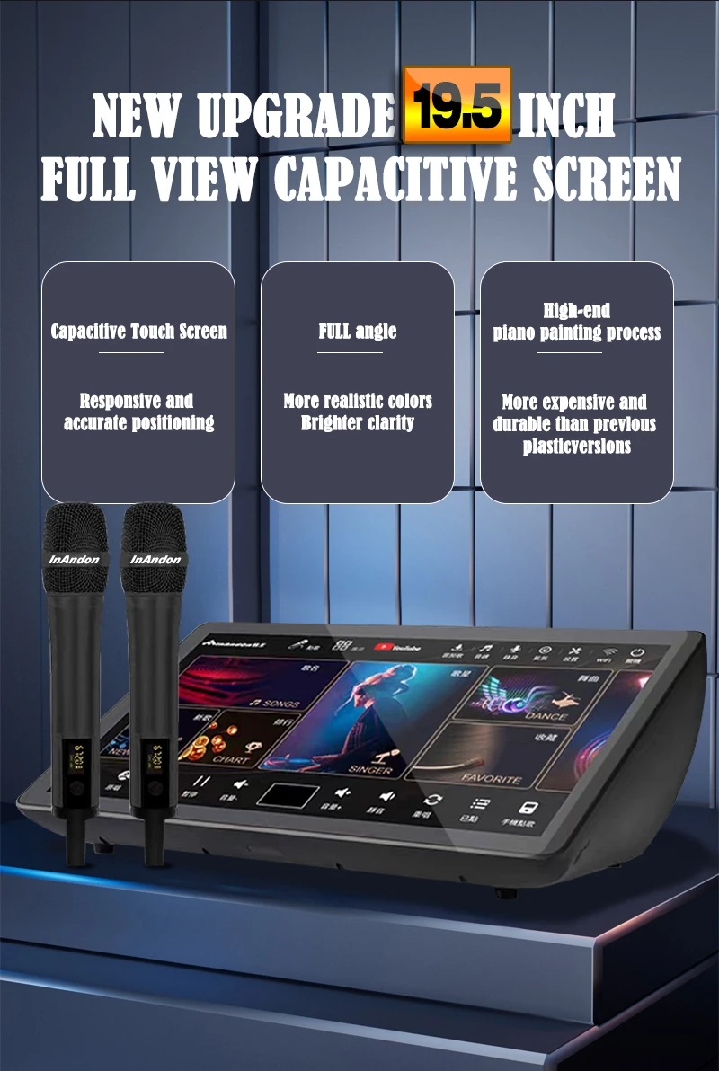 19.5 5in1 4T Professional Commercial-Grade Karaoke System 4TB Hard Disk Touch Screen 96T Mainboard Wired