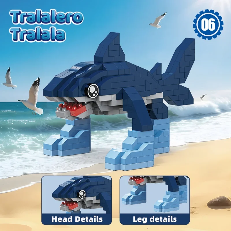 KNEW بنيت الحيوان الأسطوري AI شان هاي جينغ مايكرو بناء لعبة المكعبات-هدية مثالية للهالوين للطفل ، لعبة التجميع التعليمية #4