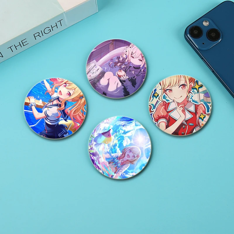 44/58mm Tenma Saki Cartoon Figure Badge Cosplay Singer Anime Brooches Handmade Cute Enamel Pins for Clothes Jewelry Bag Gifts