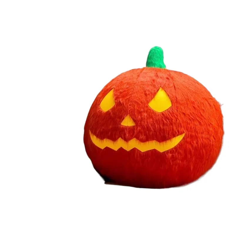 

Halloween shopping mall store luminous pumpkin air model scenic area holiday decoration long fluff luminous pendant props orname