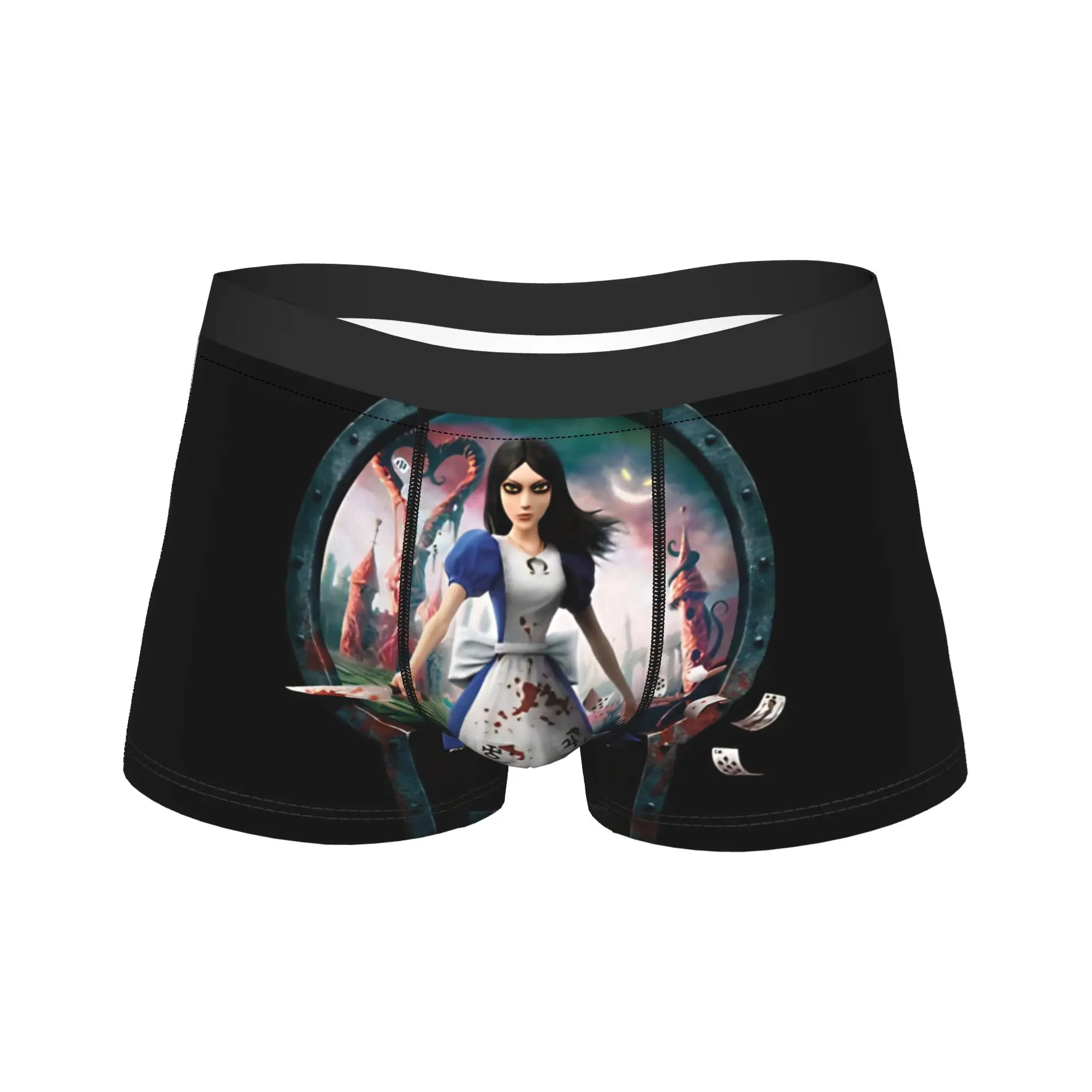 A-Alice Madness Returns Underwear  Pattern Boxershorts Quality Men's Underpants Classic Shorts Briefs Birthday Present