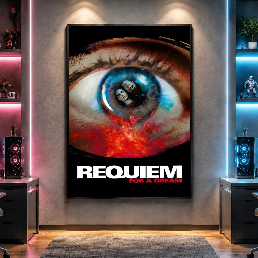 Movie Drama R-Requiem for a Dream Poster Wall Art Bedroom Living Room Dorm Bar Cafe Gym Studio Home Decor Gifts