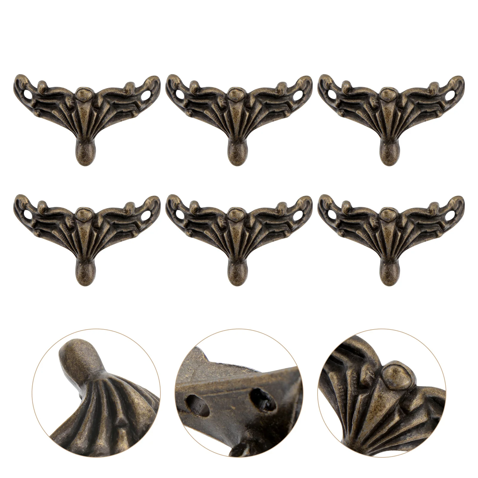 

12Pcs Easy to Install Zinc Alloy Furniture Legs Protective Feet for Wood Box and Furniture Support Legs Jewelry Box Support Leg