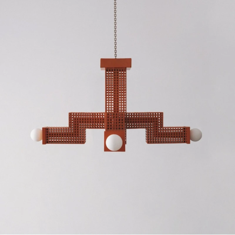 

Creative log clothing store living room dining room children's room bedroom color building block chandelier