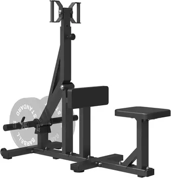 Seated Row Machine, Plate Loaded Back Chest Machine, Upper Body Workout Machine with Rotating Handles, Home Gym Equipment