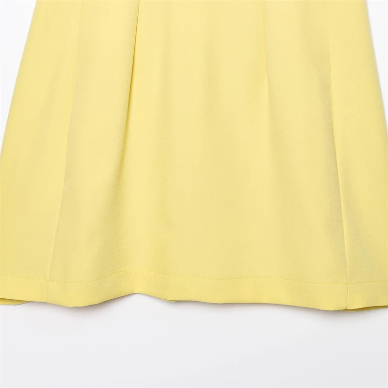 KEYANKETIAN 2025 Estate delle nuove donne O-Collo senza maniche Mini abito stile semplice Moda cerniera posteriore Slim Cami Dress Tinta unita