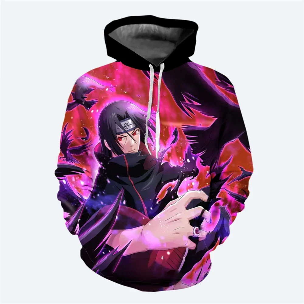 Uchiha Itachi Boys Girls Hoodies Oversized Men's Hoodies 3D Printing New Pullovers Naruto Men's Hoodies MINISO Men's Clothing