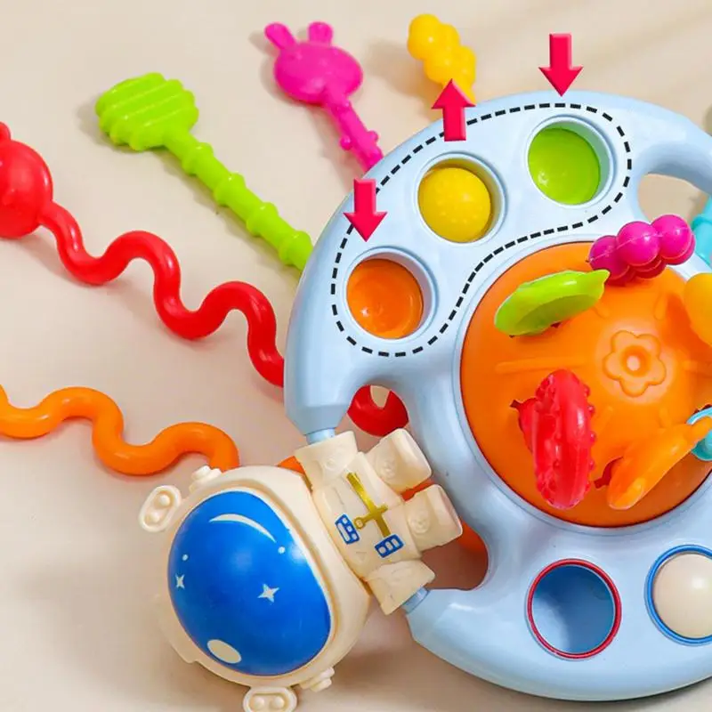 Jouets mentaires oriels de ficelle de nervure en silicone, hochet pour bébé, jouets de développement Montessori, TeWindsor