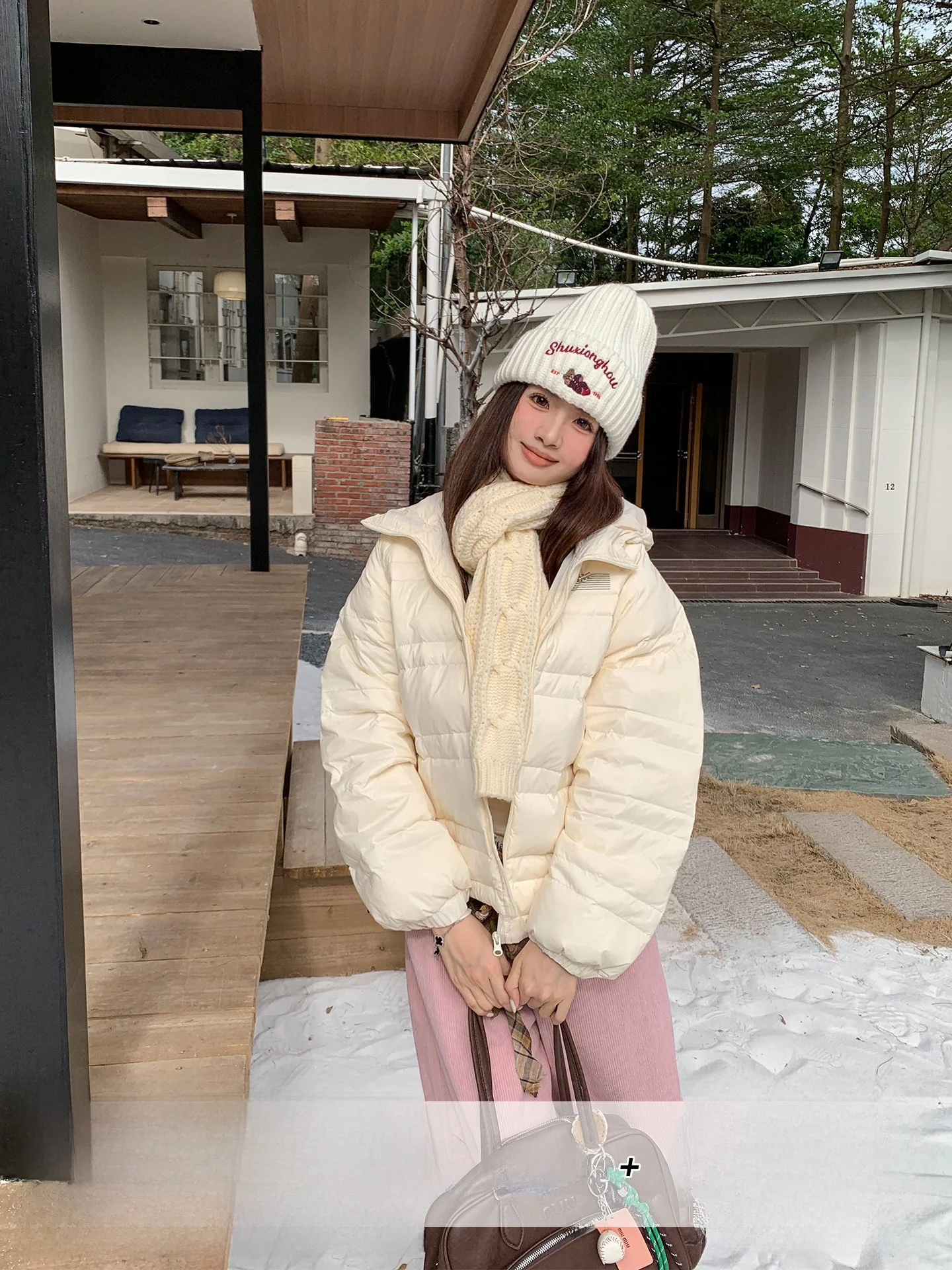 

Lightweight Padded Jaet Women's Casual Hooded Du down Coat Windproof Warmth Orange Tree in America Sle Spring Autumn