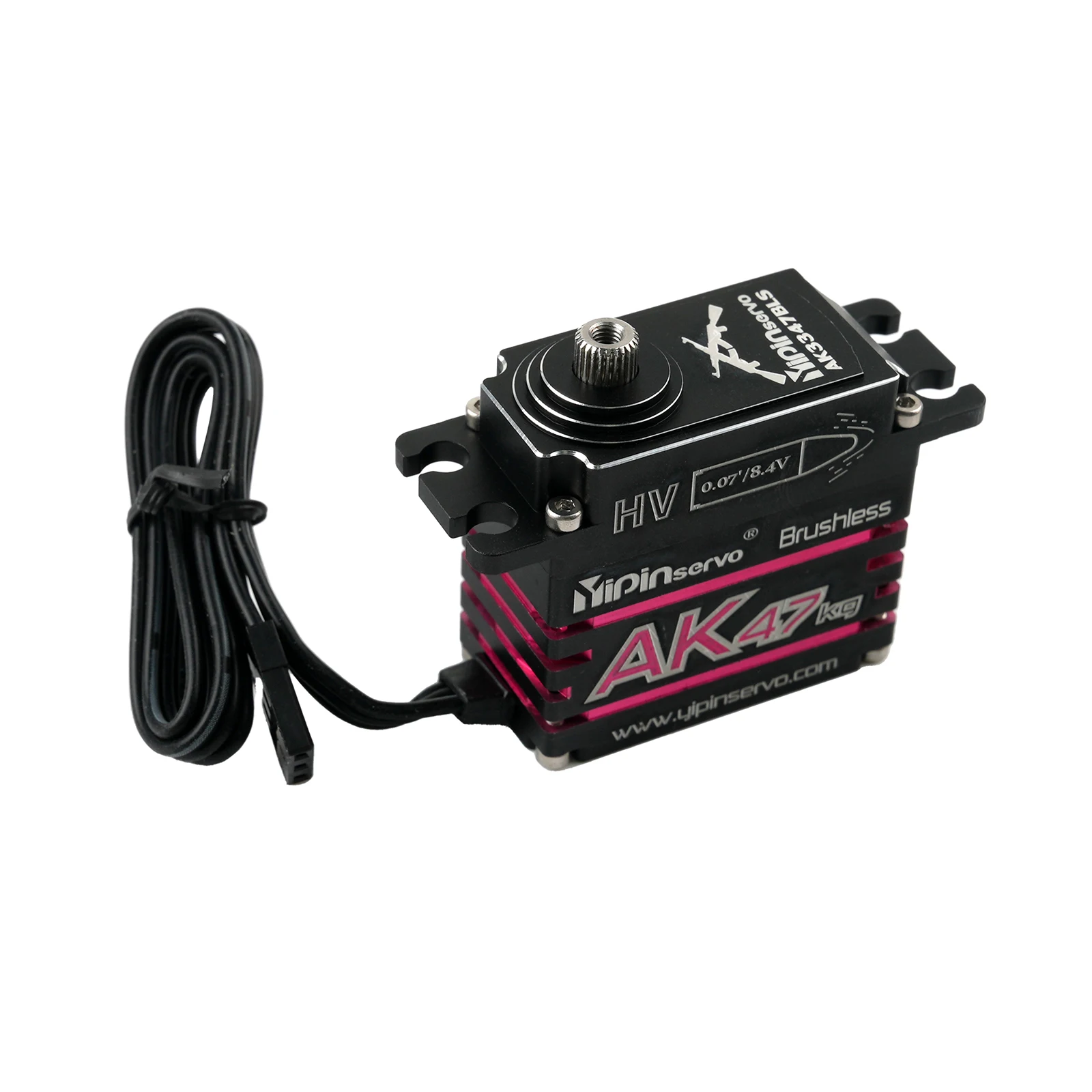 Ak47 metal digital 47kg servo 180/270/360 graus ângulo controlável motor sem escova funções de energia servos para modelo de carro robô