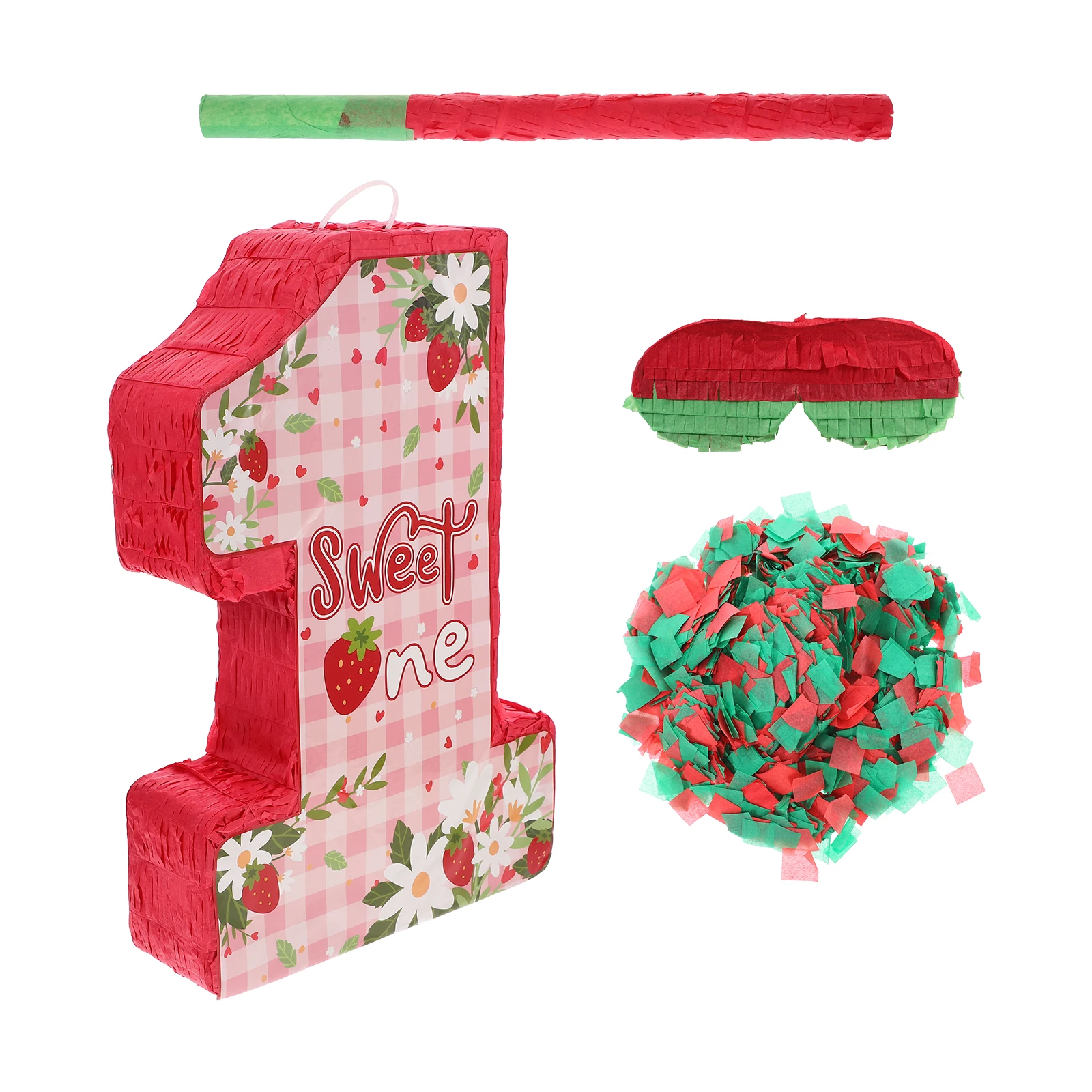 

Strawberry Pinata Birthday Filled Toy Bright Color Game Prop Celebration Supplies Paper Pinata Sweet Theme Favor