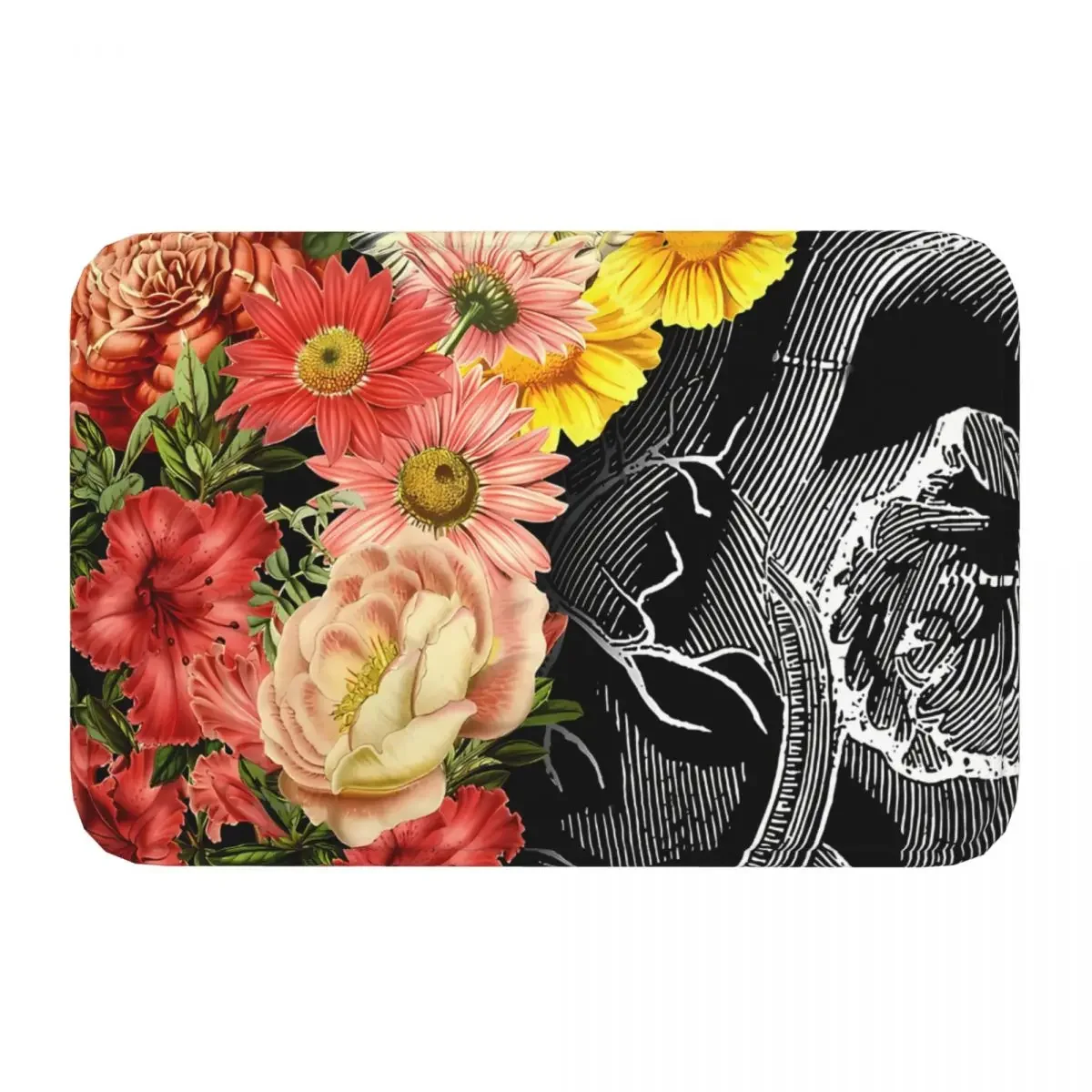 Non-slip Doormat Flower Heart Spring By Tobe Fonseca Carpet Living Room Bedroom Mat Prayer Flannel Decor