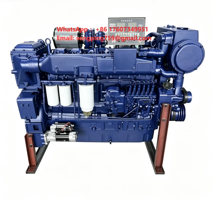 Brand-New Weichai 6 Cylinder Water Cooled 4-stroke Propulsion Diesel Engine WD10C240 for Fishing Ship Cargo