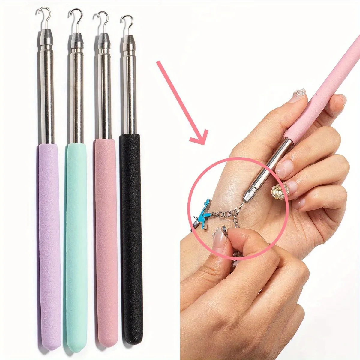 

1Pc Bracelet Clasp Helper Tool Bracelets Jewelry Wearing Tools Bracelet Fastening Helper Plier Clip Quick Donning