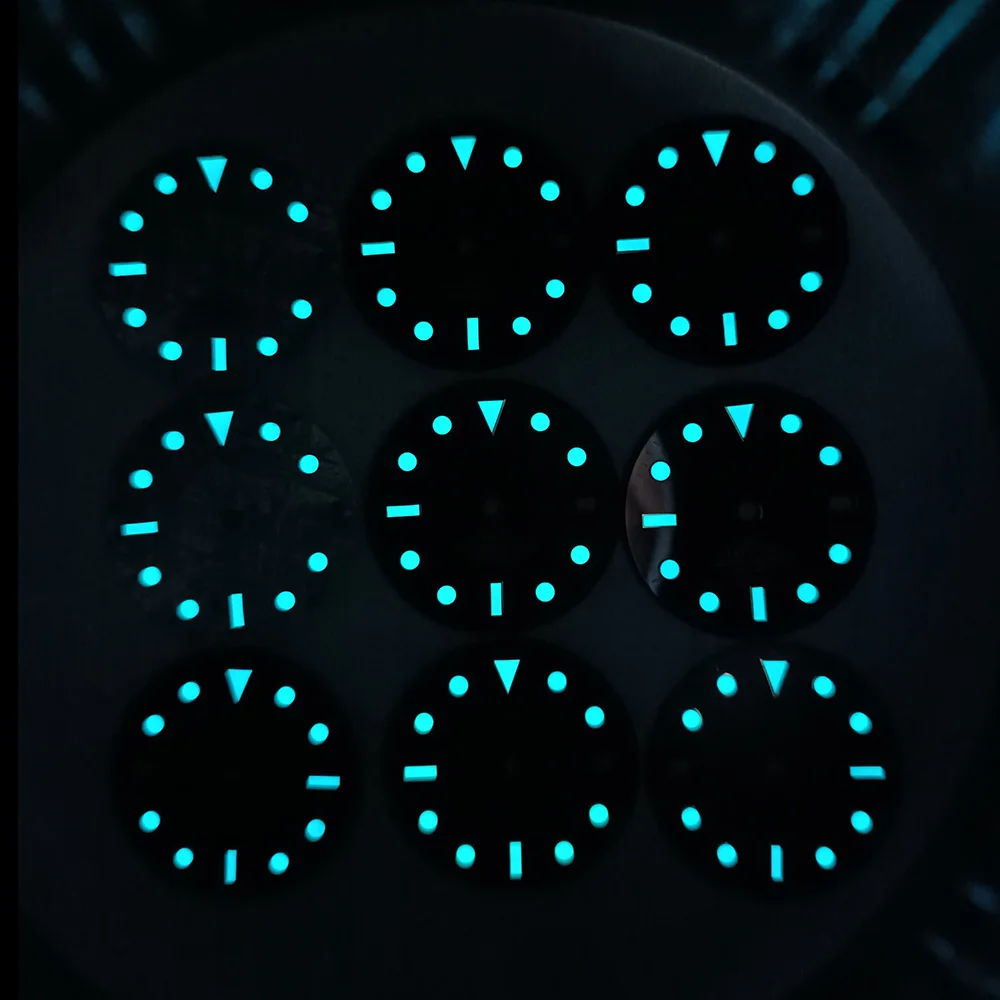GMT Dial 28.5mm Watch Accessories Suitable For NH34 NH35 Mechanical Movement Multifunctional BW9 Luminous Dial
