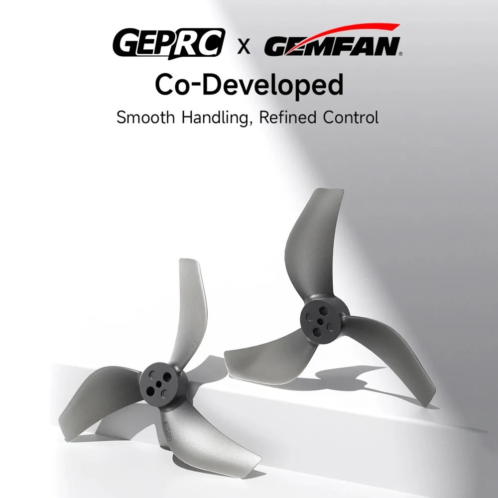 GEPRC X GEMFAN GP2219-3 2219 2.2 Inch 3-Blades PC Transparent Black Propeller 1.5mm Shaft for DarkStar22 RC FPV Racing Drones