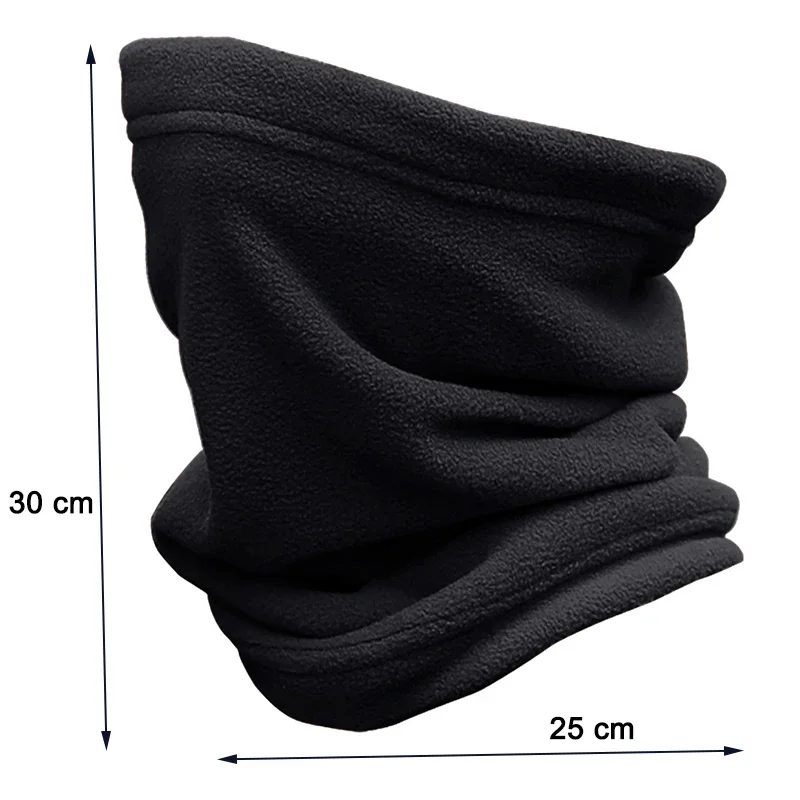 Winter Fleece Scarf Thermal Neck Windproof Scarves Neck Scarf Warmer Drawstring Windproof Face Cover Motorcycle Scarf Headband