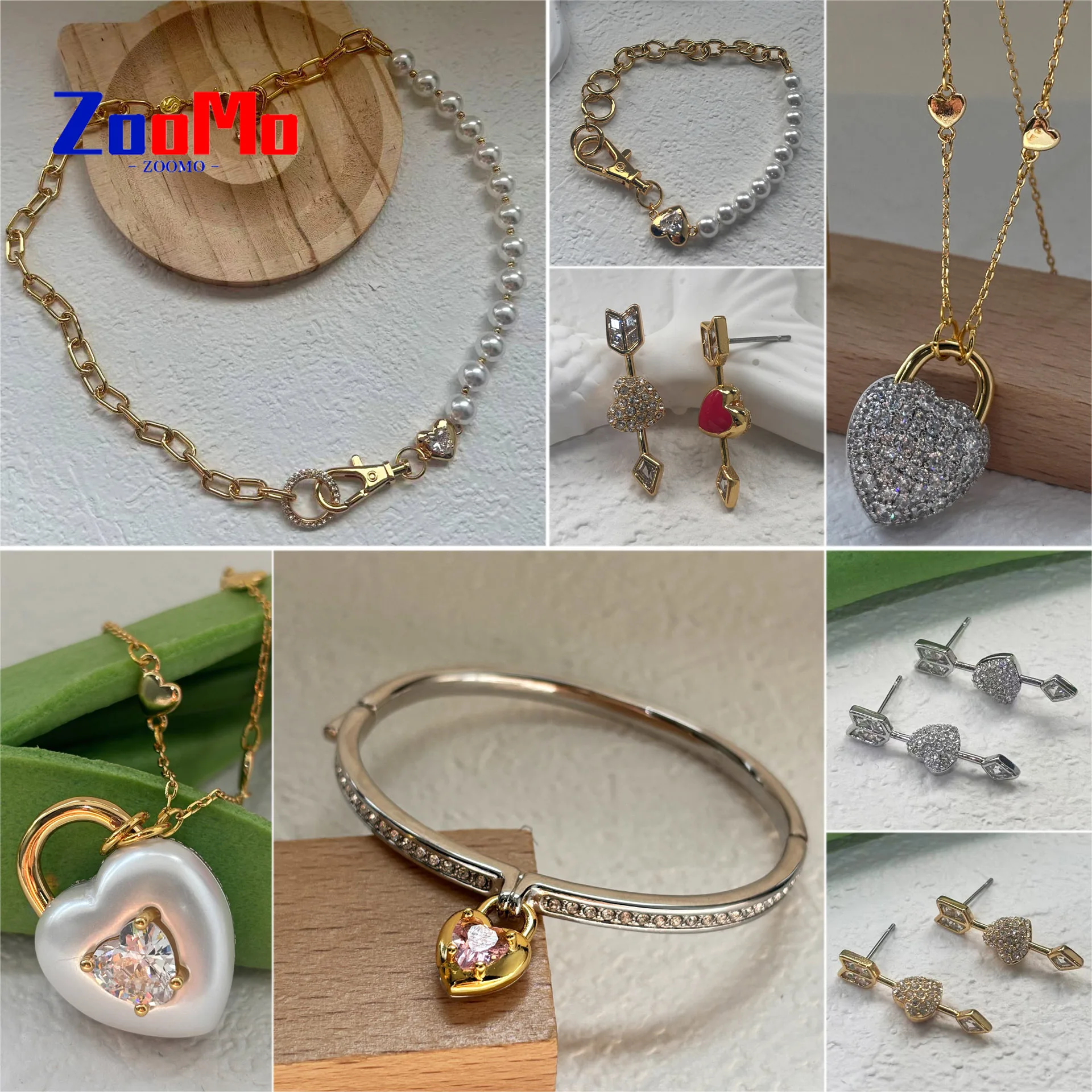 

Original 2026 New Charms Valentine's Day Fine Jewelry Heart Earrings Pearl Necklace Bracelet Stainless Romantic Gift