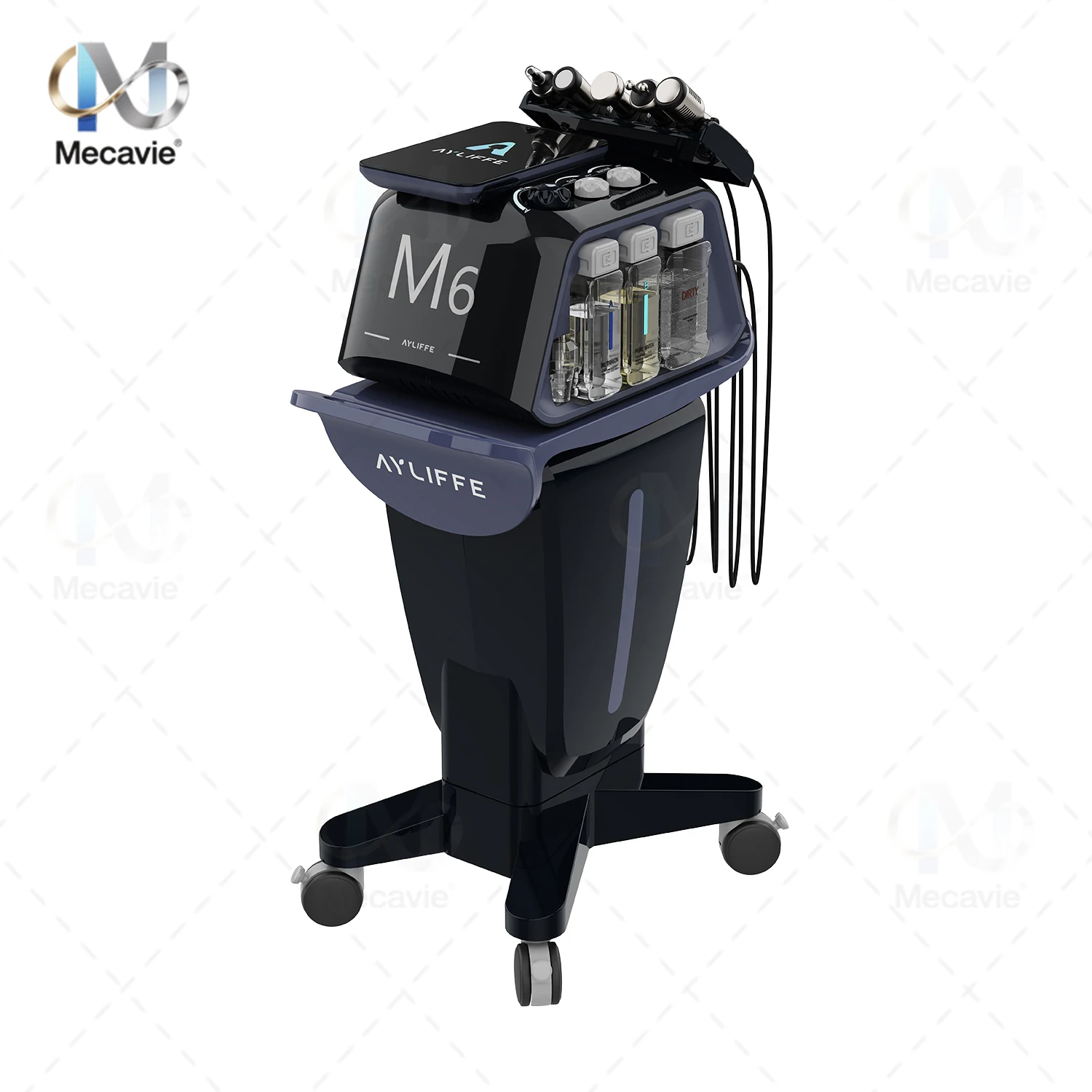 6-in-1-Sauerstoff-Hydro-Dermabrasionsmaschine für die Tiefenreinigung, Gesichtsaufhellung, Mikrodermabrasion, Mitesserentfernung, Heimschönheit