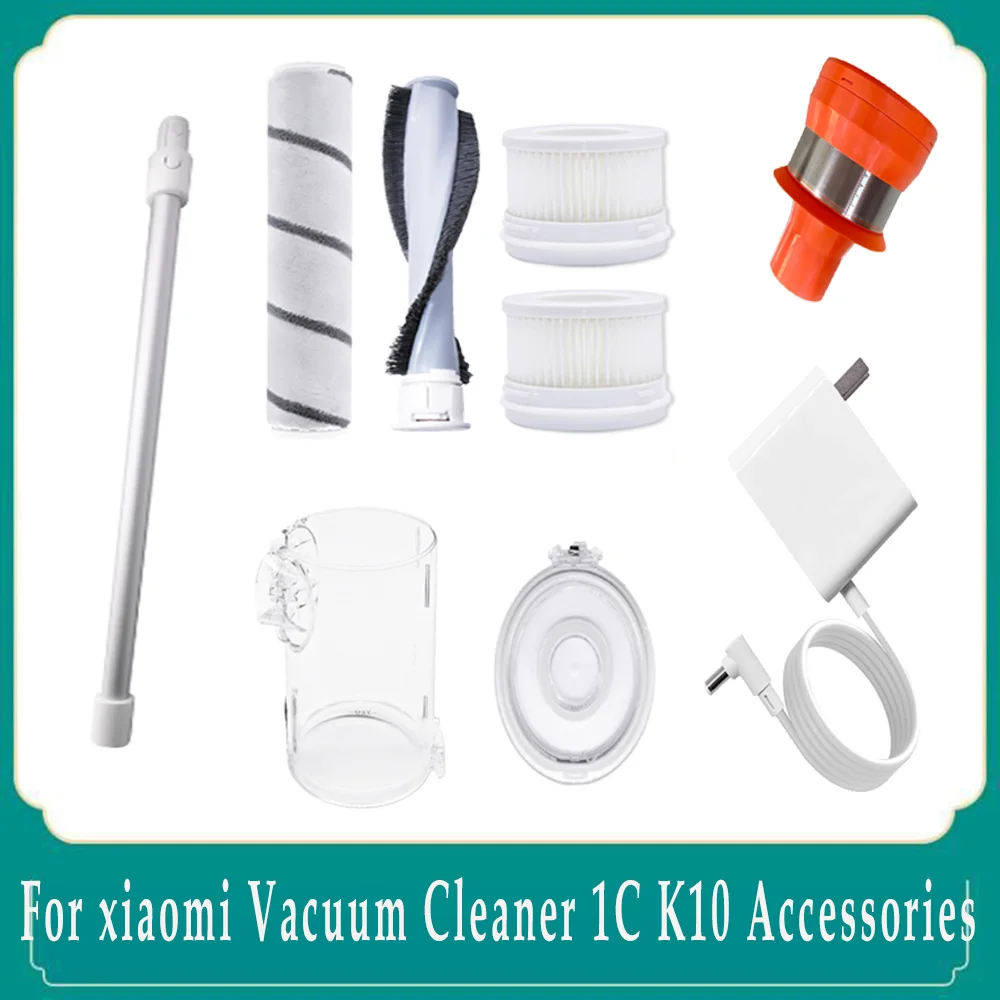 For Xiaomi Vacuum Cleaner 1C K10 Accessory Charger Filter Screen Soft Velvet Rolling Brush Multi Cone Straight Rod Dust Cup