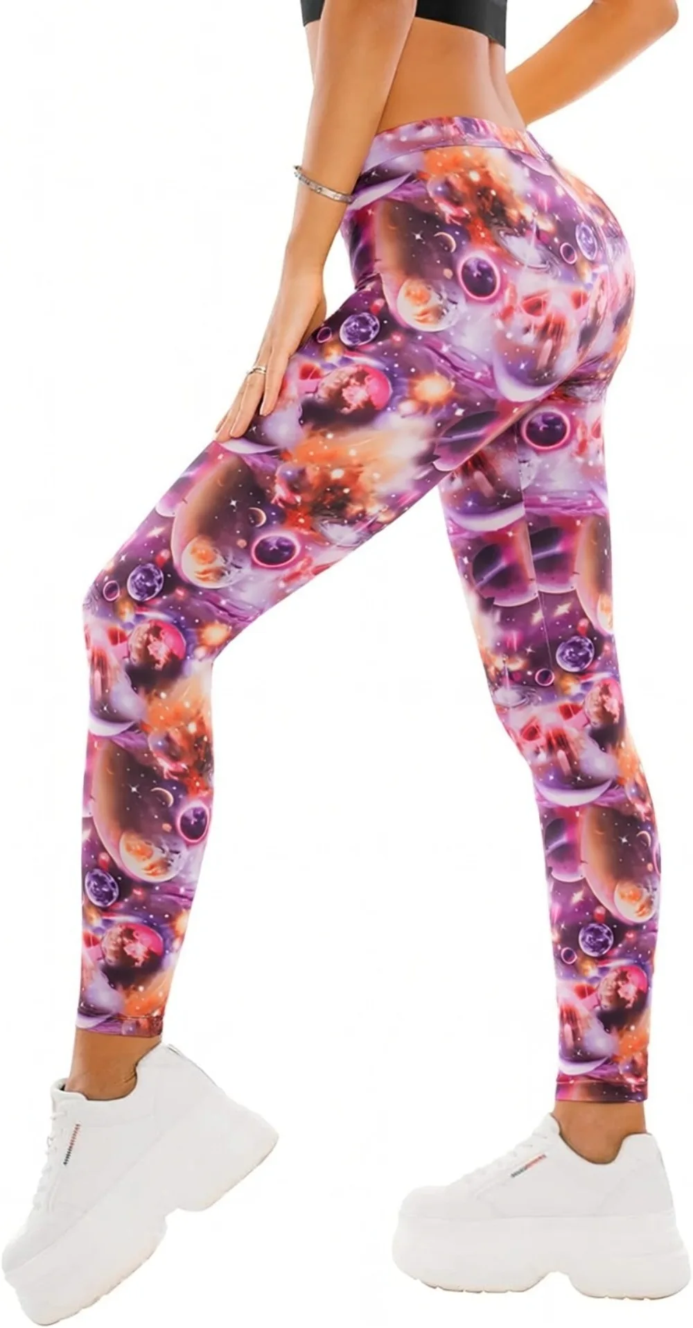 

Women Printed Leggings Tummy Control Leggings for Sports Running Gym Fitness Workout Yoga Pants Full Length