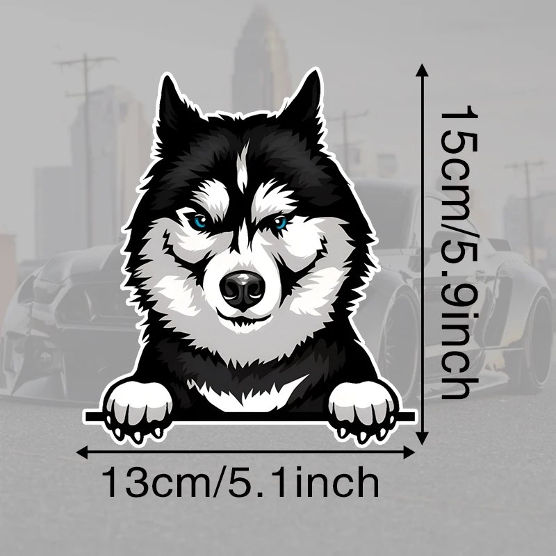 DK27#Cute Husky Car Stickers Waterproof Vinyl Decal For Truck Motorcycle Scooter  Auto Accessories