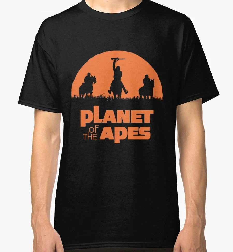 PLANET OF THE APES Men's Black Tees Shirt Clothing T-Shirt Shirt Men T Shirt Short Sleeve Funny Solid Color Fashion Streetwear