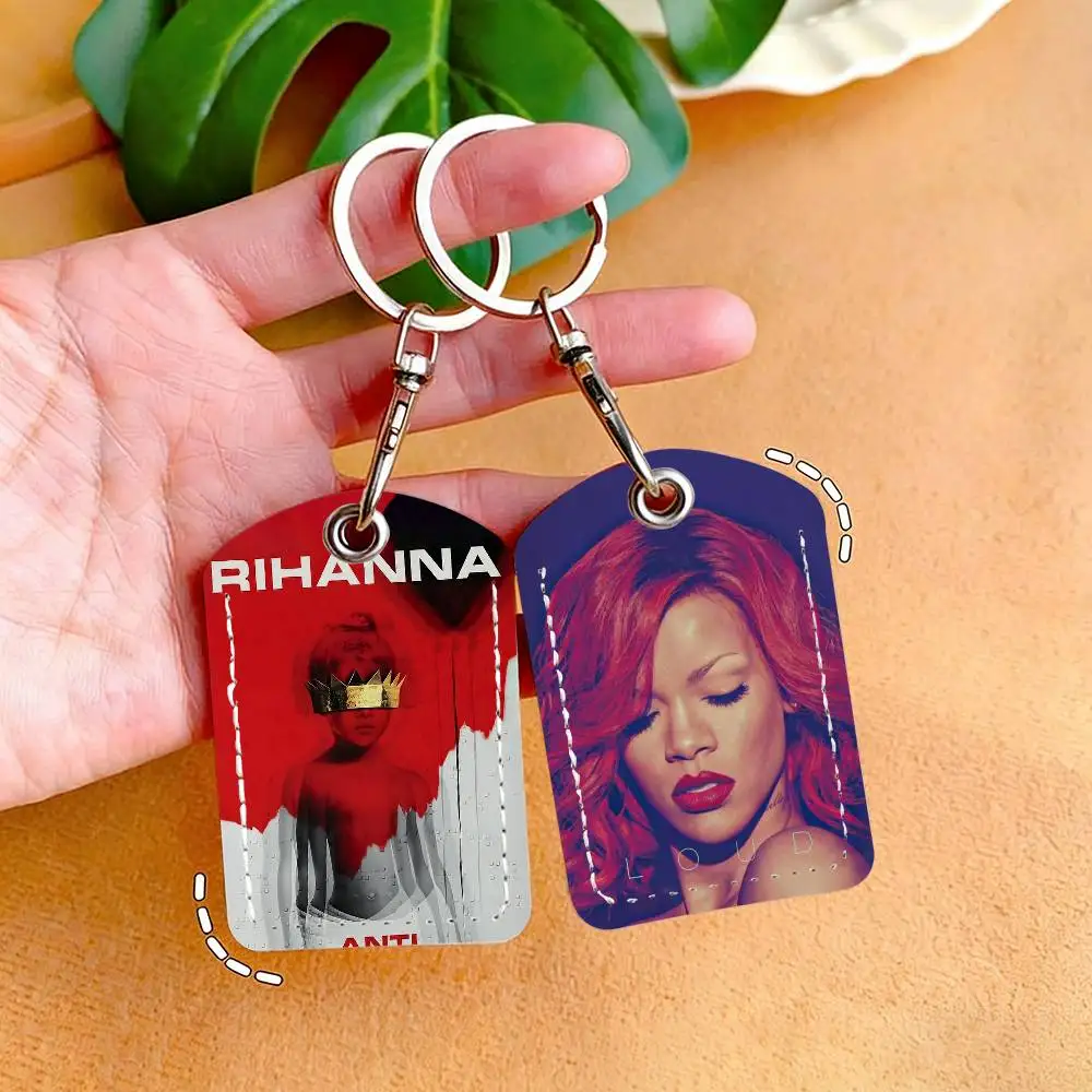 Singer R-Rihanna-S Card Holder Keychain Key Ring Door Lock Access Protective Case For Security Gift