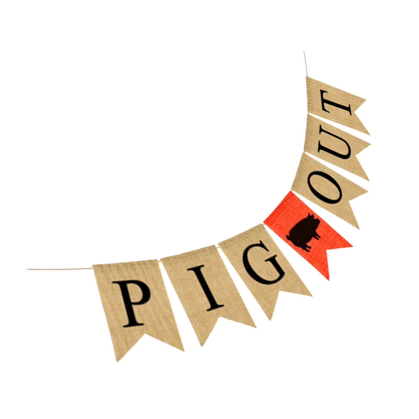 

Party Decoration Bunting Linen Letter Banner Farm Themed Hanging Burlap Pull Flag For Celebration Wedding Photoshoot