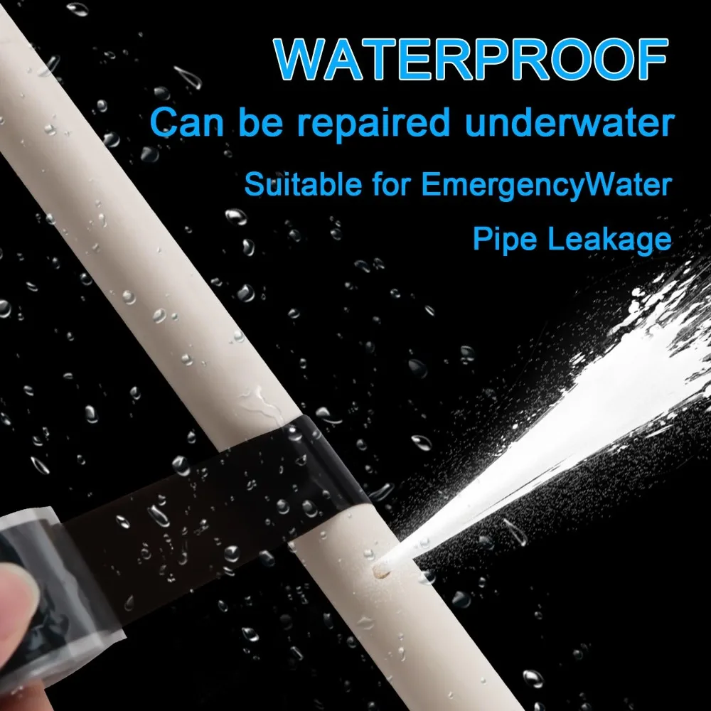 Self-adhesive Waterproof Tape Patch Bond Seal Repair Stop Leak Proof Adhesive Tape for Bathroom Kitchen Shower Water Pipe Repair