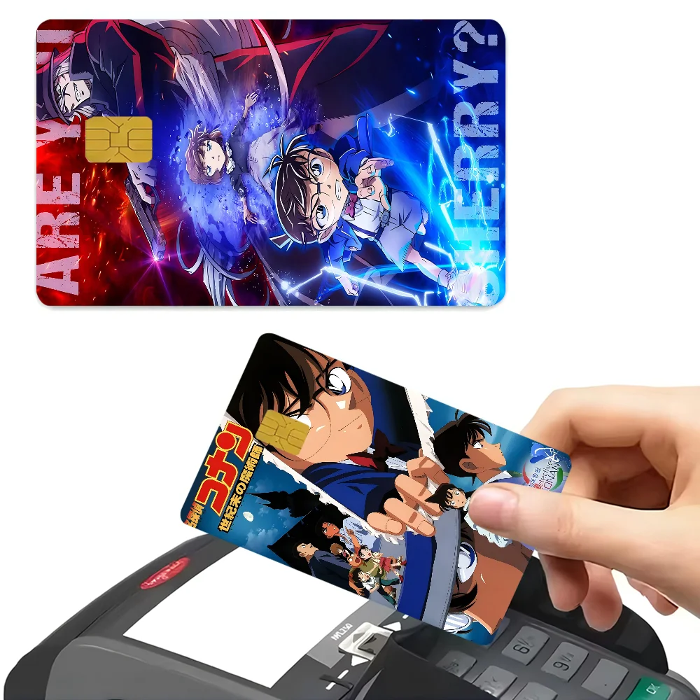 Detektiv Conan Kreditkarte Haut Aufkleber für VISA Bank Bus Metro Zugang Karte Schutz Film Abdeckung Aufkleber Aufkleber Frauen