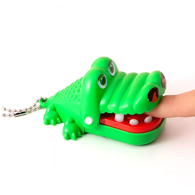 Novelty Keychain Pendant Crocodile Biting Finger Game Dentist Funny Gifts For Kids Boys Girls Party Favors Stocking Stuffers