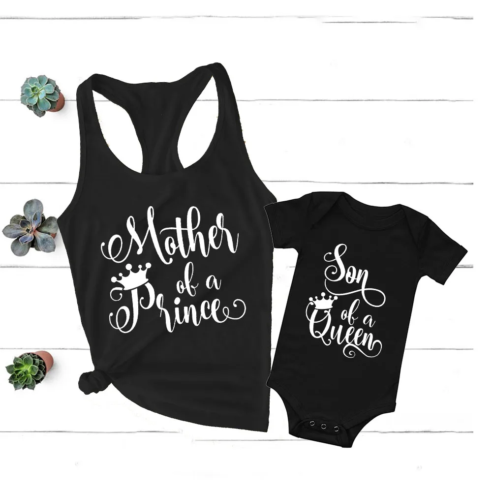 Mama Mama's Boy Mom and Mini Matching Clothes Mommy Tank Tops Baby Boy Bodysuit Clothes Family Outfits Gift for Mom