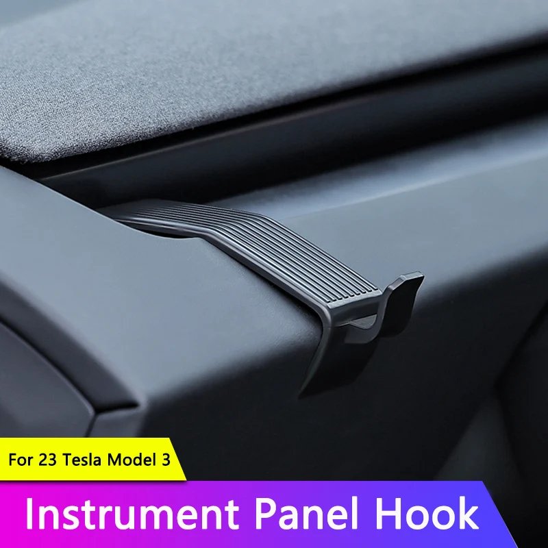 TAJIAN Car Instrument Panel Hooks Air Outlet Phone Stand Hook Decorate Dashboard Hook Bracket For Tesla Model 3 2023 Accessories