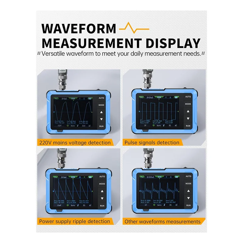 ABGH-Оциллограф/генератор сигналов DDS 2-в-1,2,8-дюймовый TFT, полоса пропускания 10 МГц, частота дискретизации 48 мс/с, функция триггера, автоматический/номальный