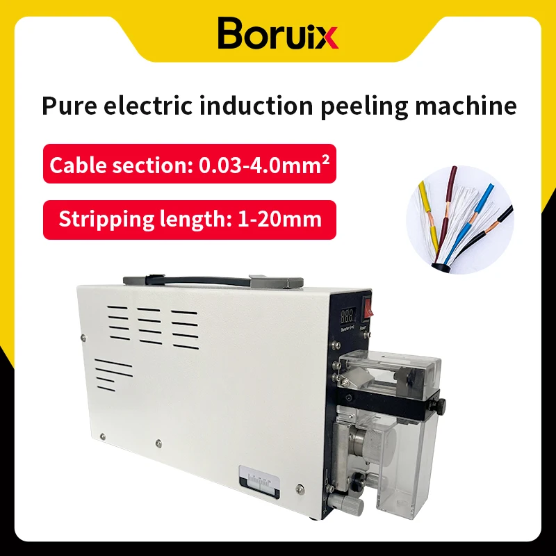 Electric Inductive Wire Stripping Peeling Machine 220V 110V 0.03-4.0mm Cable Section 1-20mm Stripping Length Wire Stripper Tools