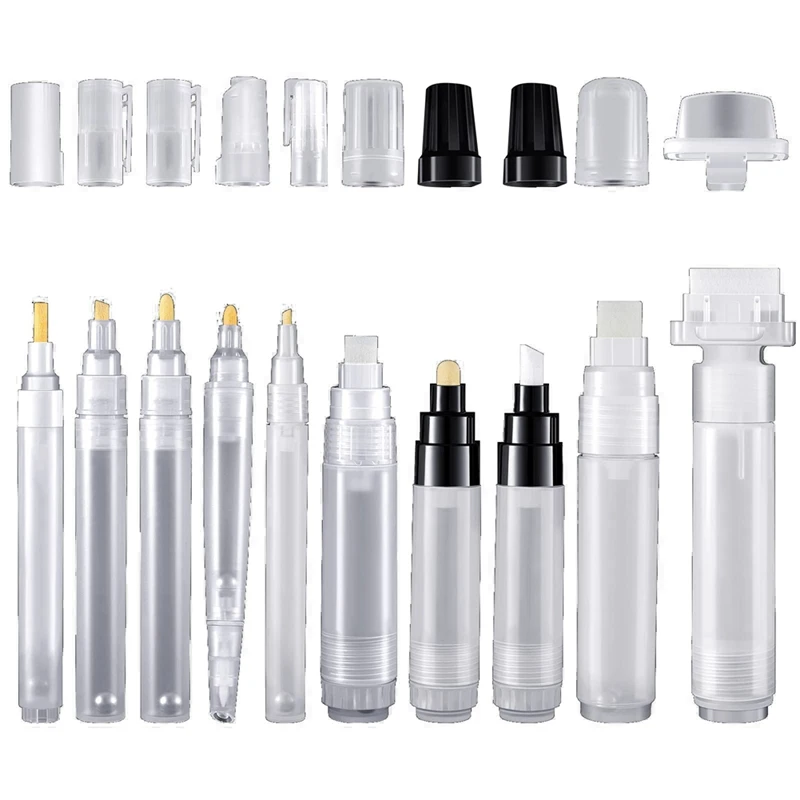 

10 Pieces Refillable Paint Pens Empty Pen Rod Paint Markers Refillable Empty Acrylic Paint Marker For Art Supplies